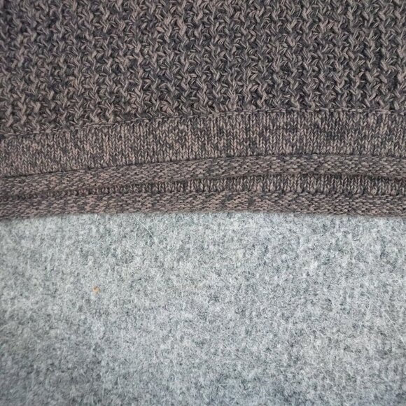 Carbon 2 Cobalt Roll Neck Sweater XL Brown Cotton Raglan Henley - Picture 5 of 10